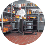 Chef checking cooler